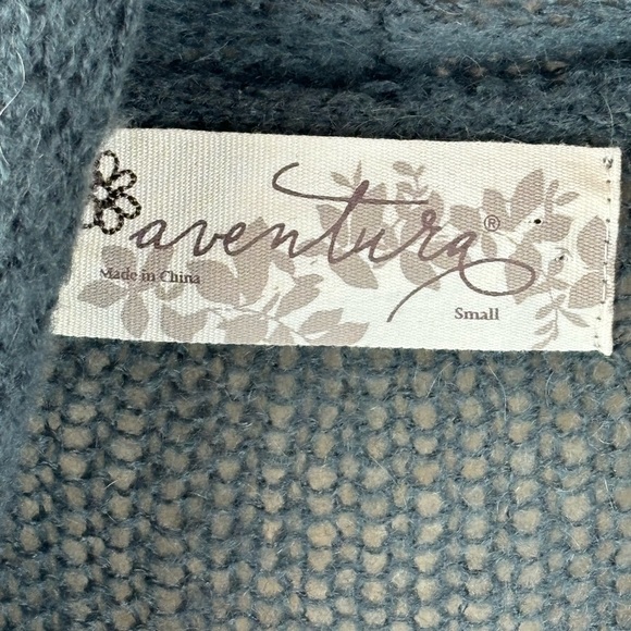 Adventura Wool/Mohair Open Knit Cardigan Size Small - Picture 5 of 5